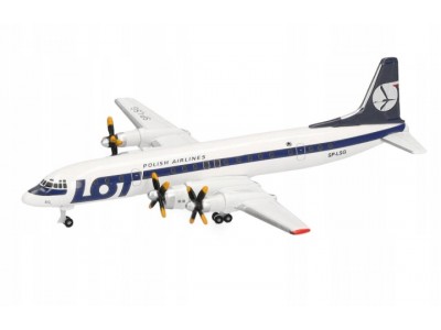 MODEL ILYUSHIN IŁ-18 E SP-LSG PLL LOT - 538794 HERPA 1/500