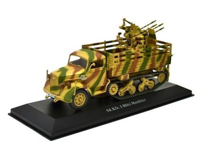 Sd.Kfz.3 OPEL MAULTIER w/2cm Flakvierling 38 WWII - ALTAYA 1/43 metal