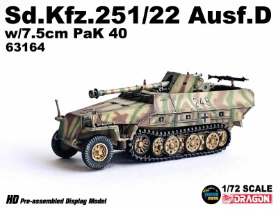 Sd.Kfz.251/22 Ausf.D PaK 40 PAKWAGEN DRAGON ARMOR 63164 1/72