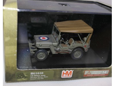 US WILLYS JEEP 400 SQN RCAF DENMARK 1945 - 1610 HOBBY MASTER 1/48 unikat