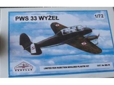 PWS-33 WYŻEŁ 1938 - BROPLAN WTRYSKI 1/72 MS-75