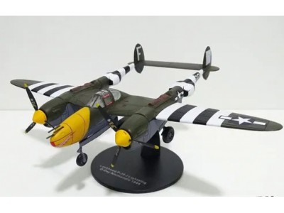 P-38J LIGHTNING USAF D-DAY NORMANDIE 1944 - ALTAYA 1/72 metal unikat