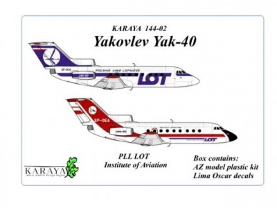 YAK JAK-40 PLL LOT/INSTYTUT LOTNICTWA KARAYA 144-02 1/144