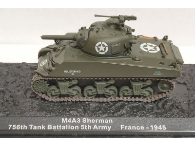 M4A3 SHERMAN US ARMY FRANCE 1945 - ALTAYA 1/72 metal