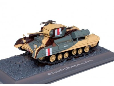 BRITISH Mk.III VALENTINE II 1941 - DEAGOSTINI 1/43 metal