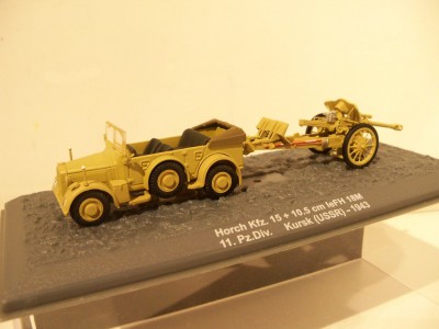 Kfz.15 HORCH + 10,5cm leFH 18M 11Pz.Div. KURSK 1943 - ALTAYA 1/72