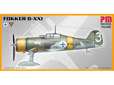 FIŃSKI FOKKER D-XXI - PM MODEL PM-209 1/72