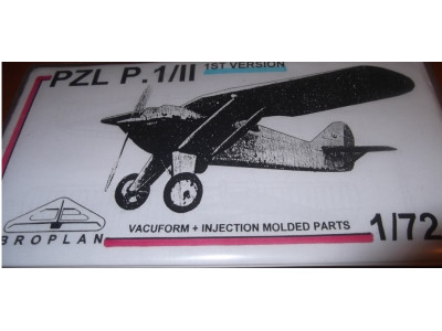 PZL P.1 II 1 wersja 1930 BROPLAN MS-48 1/72 vacu + wtryski