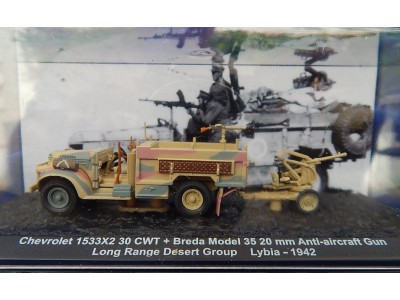 CHEVROLET 1533x2 30CTW + BREDA 20mm LRDG LYBIA 1942 - ALTAYA 1/72 unikat