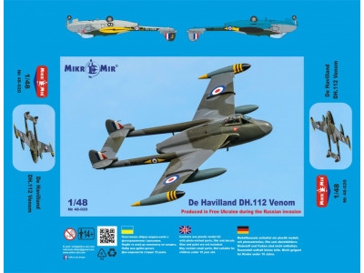 DE HAVILLAND DH.112 VENOM - MIKROMIR MM48-020 1/48 unikat