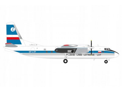 MODEL ANTONOV AN-24B PLL LOT SP-LTP lata 70te - 572996 HERPA 1/200