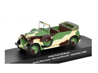 POLSKI FIAT 518 MAZUR ARMIA WARSZAWA 1939 - DEAGOSTINI 1/43 1szt.